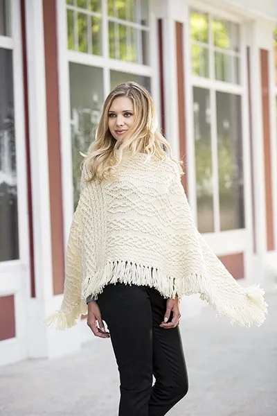 Universal Yarn Deluxe Cable Collection Patterns - Cumberland Poncho - PDF Download