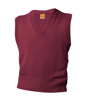 V-Neck Sleeveless Pullover - Maroon