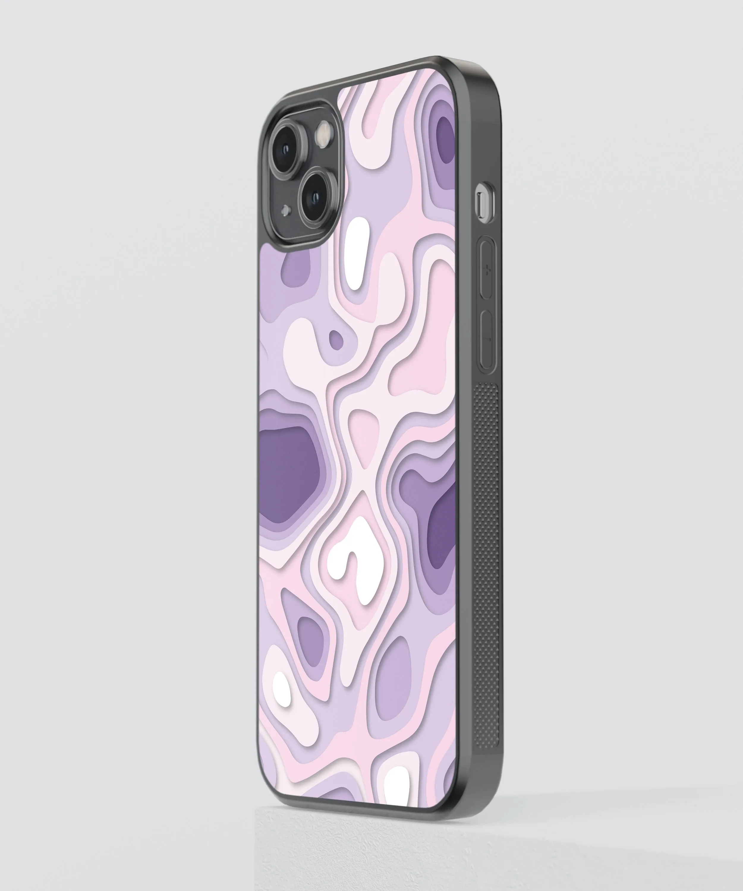 Violet Pattern Abstract Glass Phone Case Cover