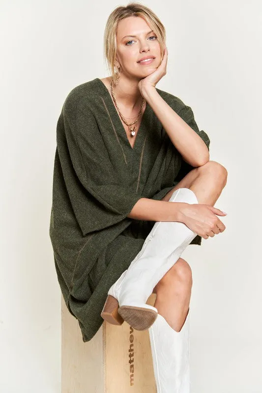 VNECK PONCHO TOP *Online Only*