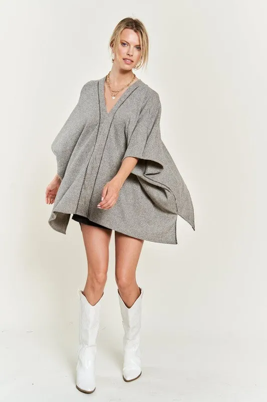 VNECK PONCHO TOP *Online Only*