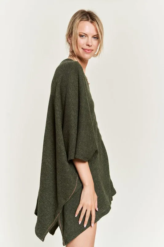 VNECK PONCHO TOP *Online Only*