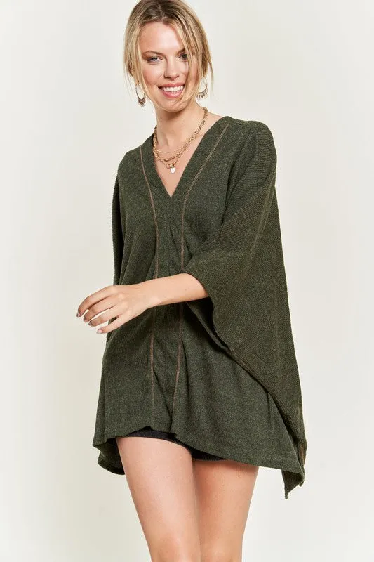 VNECK PONCHO TOP *Online Only*