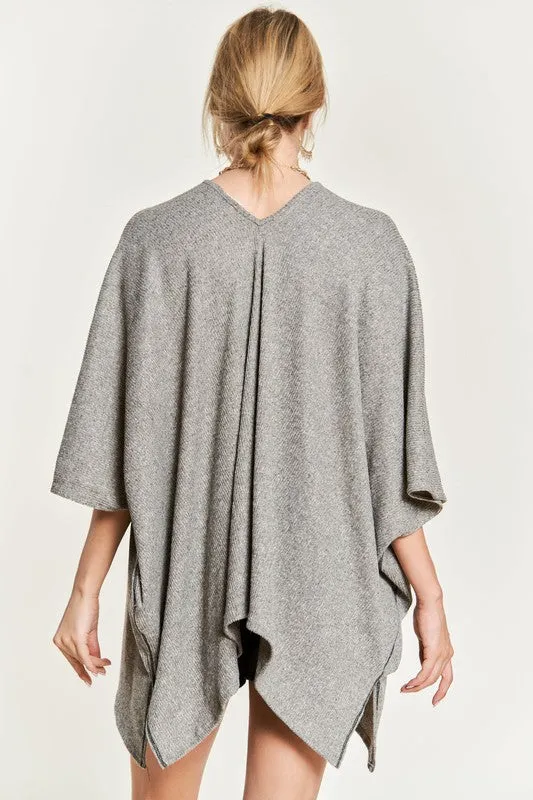 VNECK PONCHO TOP *Online Only*