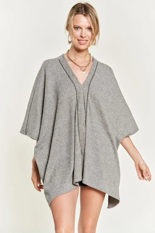 VNECK PONCHO TOP *Online Only*