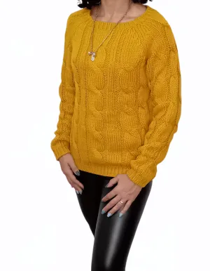 Women Fred Perry Pullover - Mustard