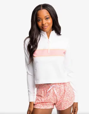 Women's Bridget Chest Stripe Quarter Zip Pullover - M, L, XL