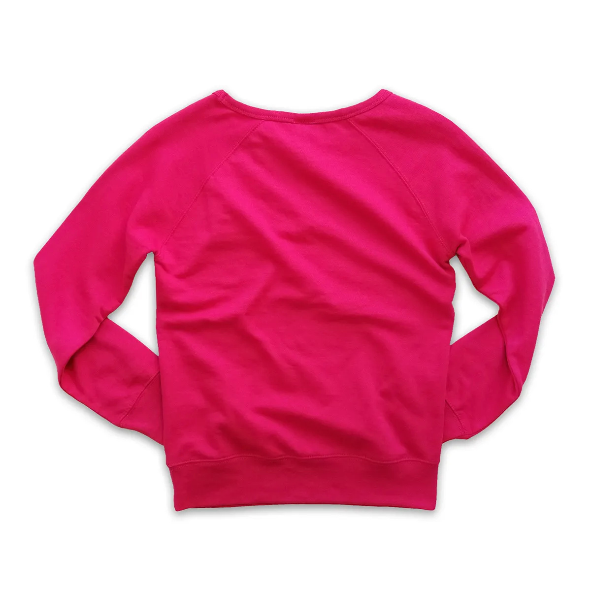 WOMENS FLEECE PULLOVER CREW - NEW VARSITY CIRCLE-PINK