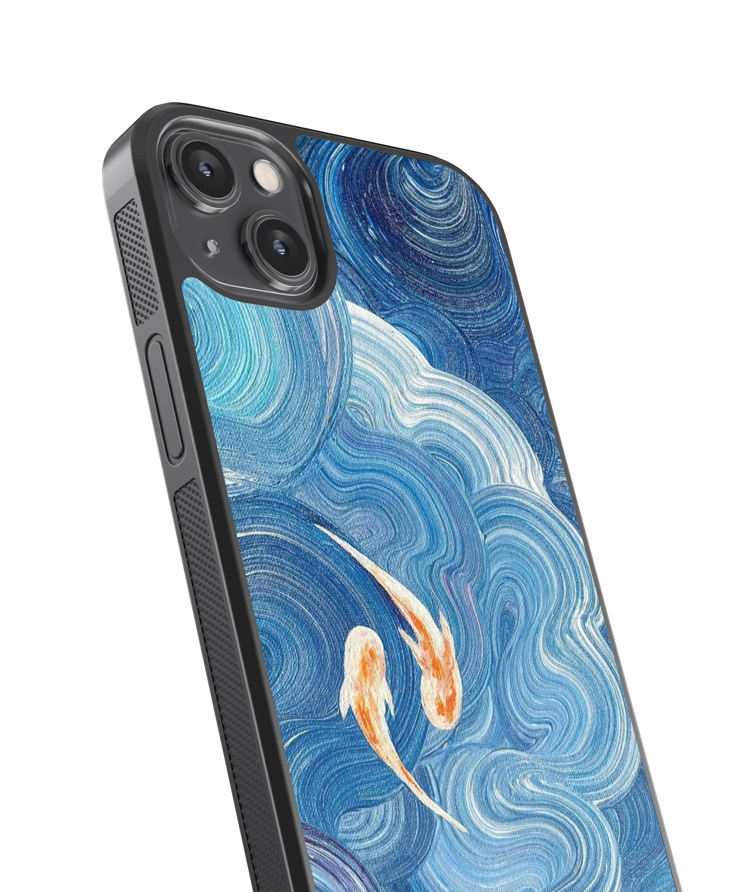 Yin Yang Fishes Abstract Glass Phone Case Cover