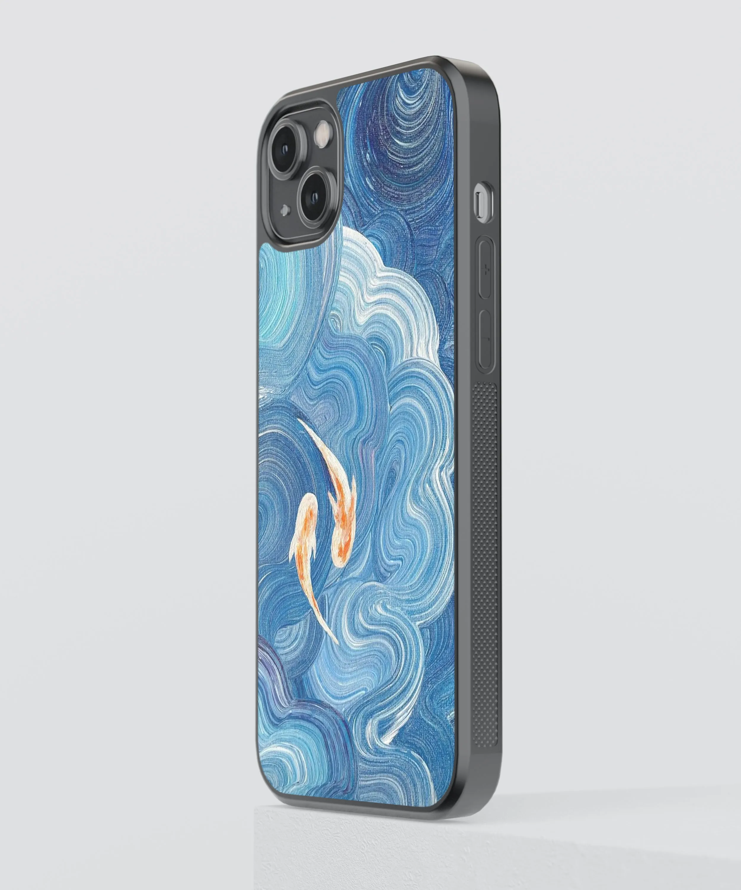 Yin Yang Fishes Abstract Glass Phone Case Cover