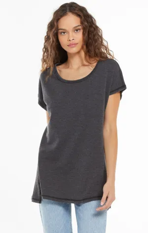 Z Supply Frankie Sweatshirt Tunic Tee Black